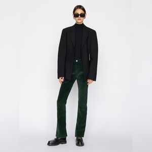 NWT Frame Le Mini Boot Pants Split Corduroy Bootcut High Rise in Pine Wash 24